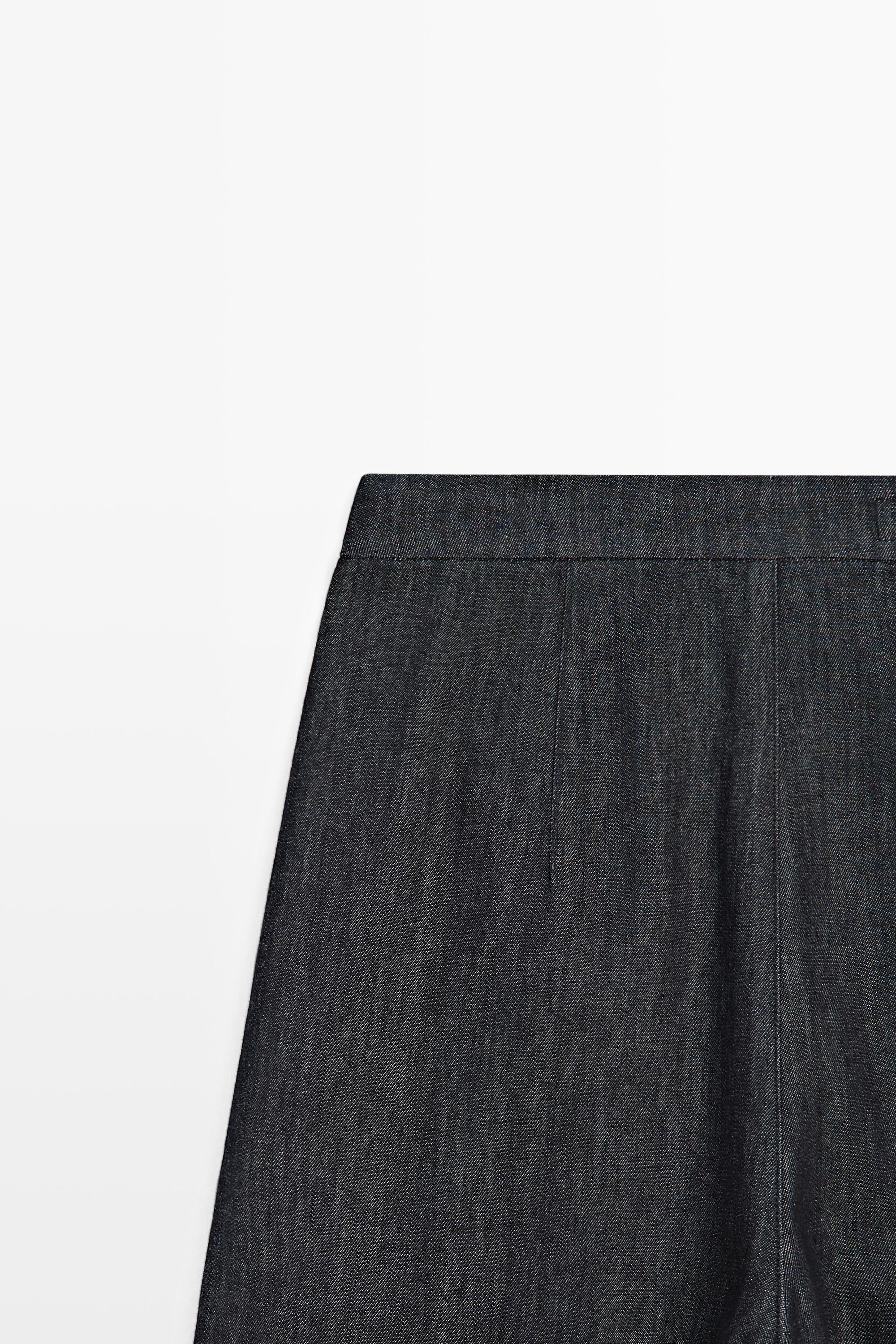 High-waist pants with crossover detail